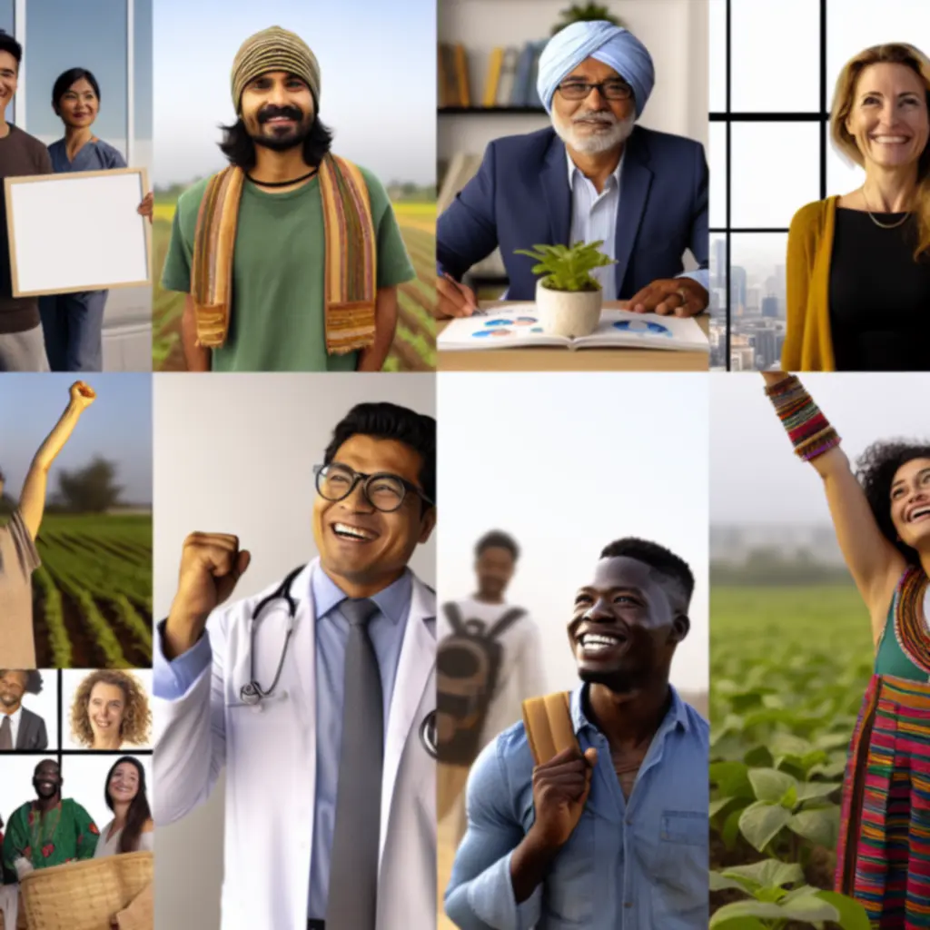 Fotocollage van succesvolle klantprojecten