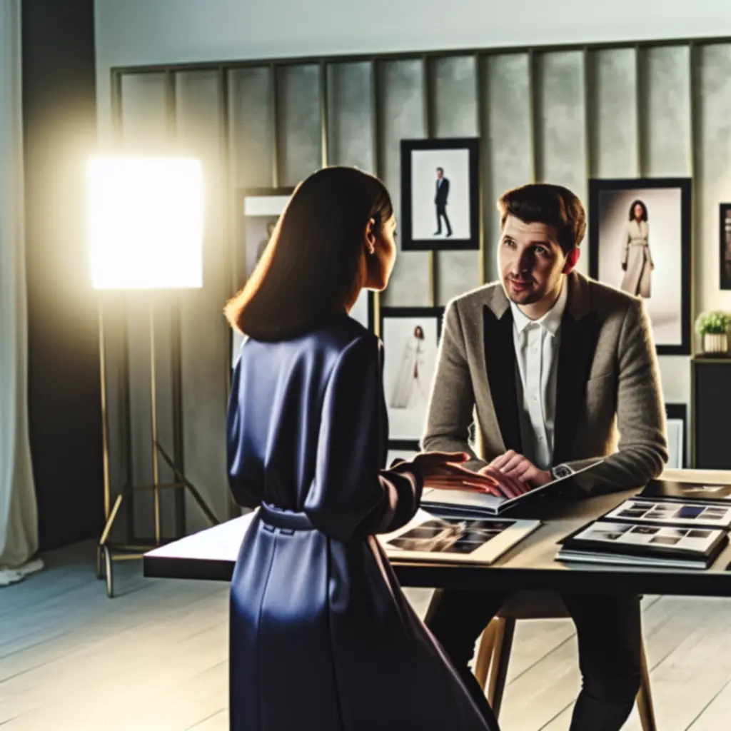 Persoonlijk adviesgesprek in fotostudio