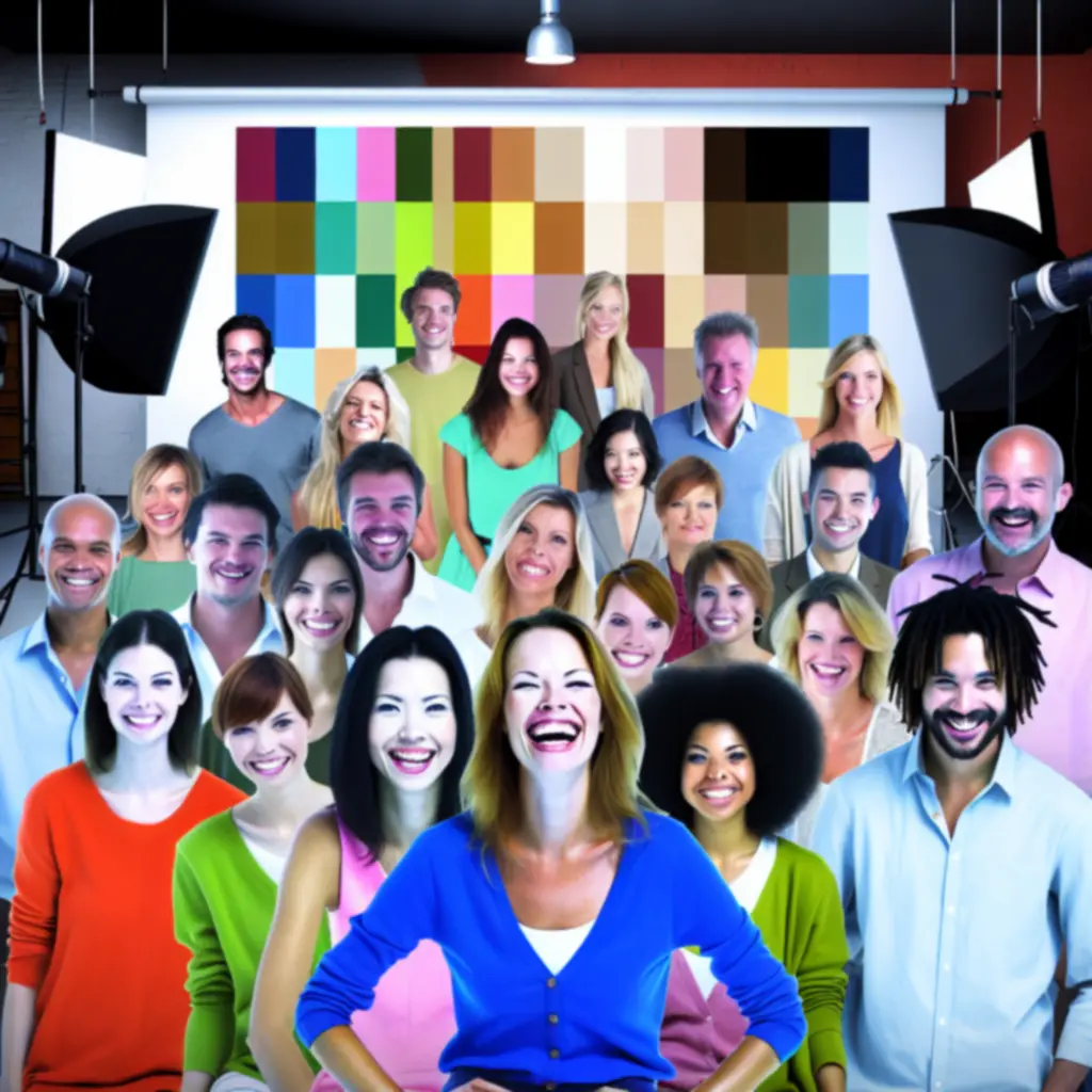 Klanten in fotostudio tevreden na succesvolle fotoshoot