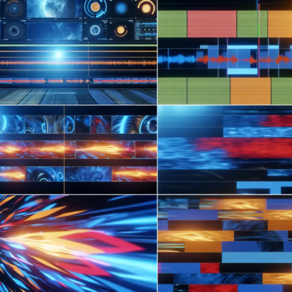 Beeld van professionele videobewerking projecten